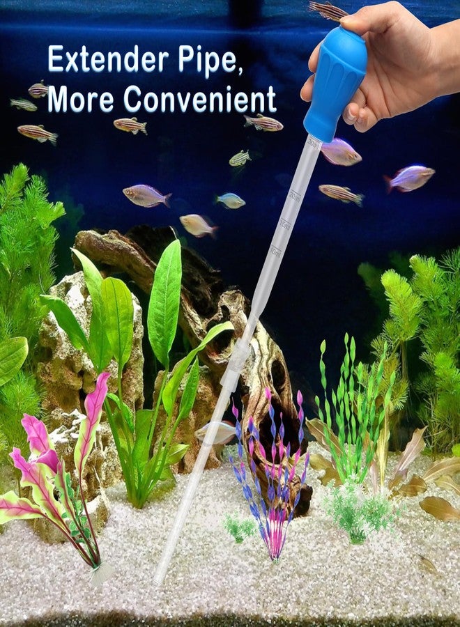 Liveek 5 in 1 Aquarium Coral Feeder Kit, Luxiv 2 Pcs 60ml and 30ml Aquatic Reef Feeding Dropper with 10in Extender Pipe, 2 Pcs Stainless Steel Straight and Curved Aquarium Tweezers for Feeding Tong (Black) - Image 5